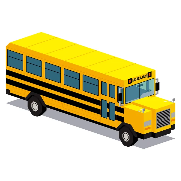Illustration des Schulbuswagens isoliert auf weißem Hintergrund — Stockvektor