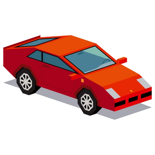 Ilustración de coche deportivo aislado sobre fondo blanco — Vector de stock