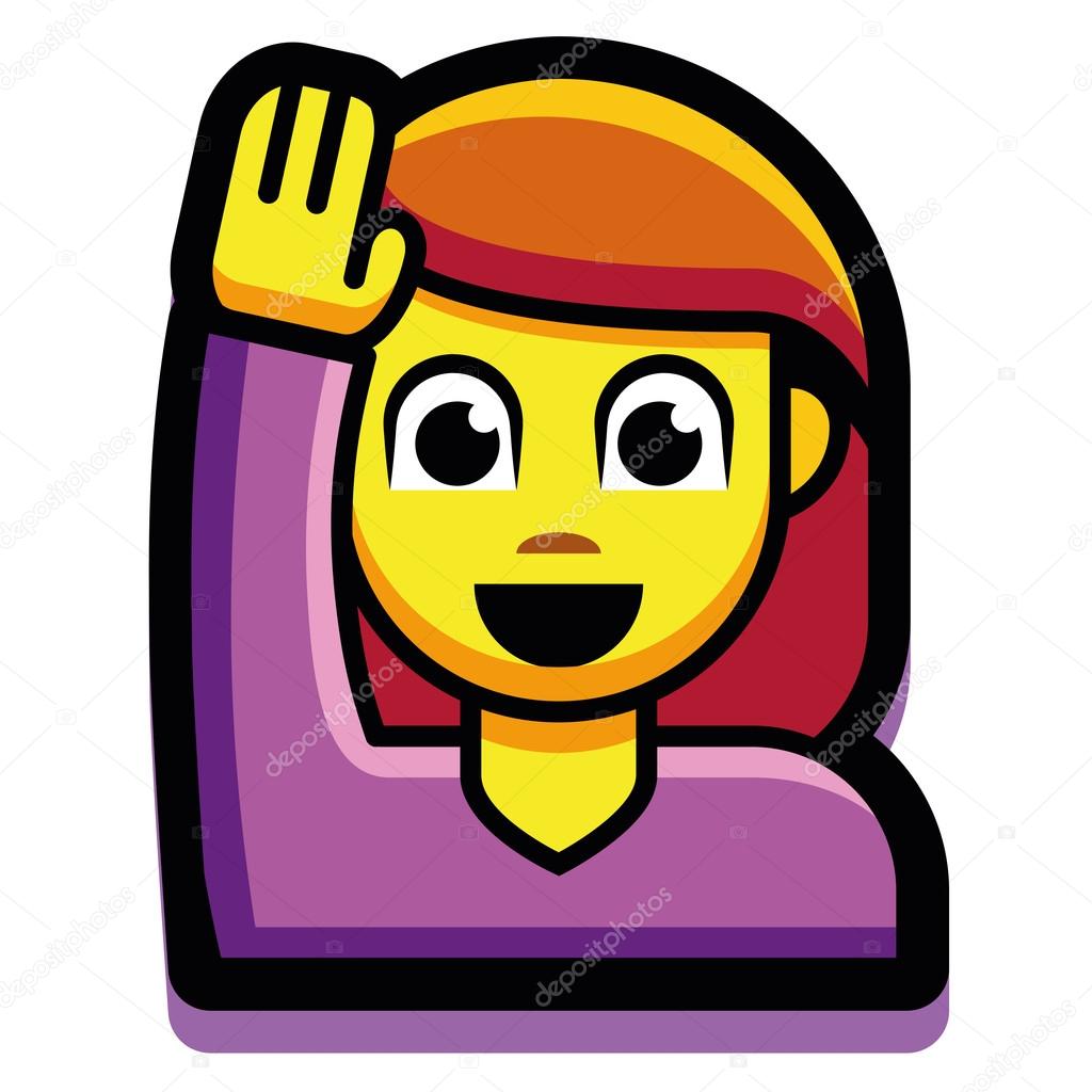 girl with hand out emoji