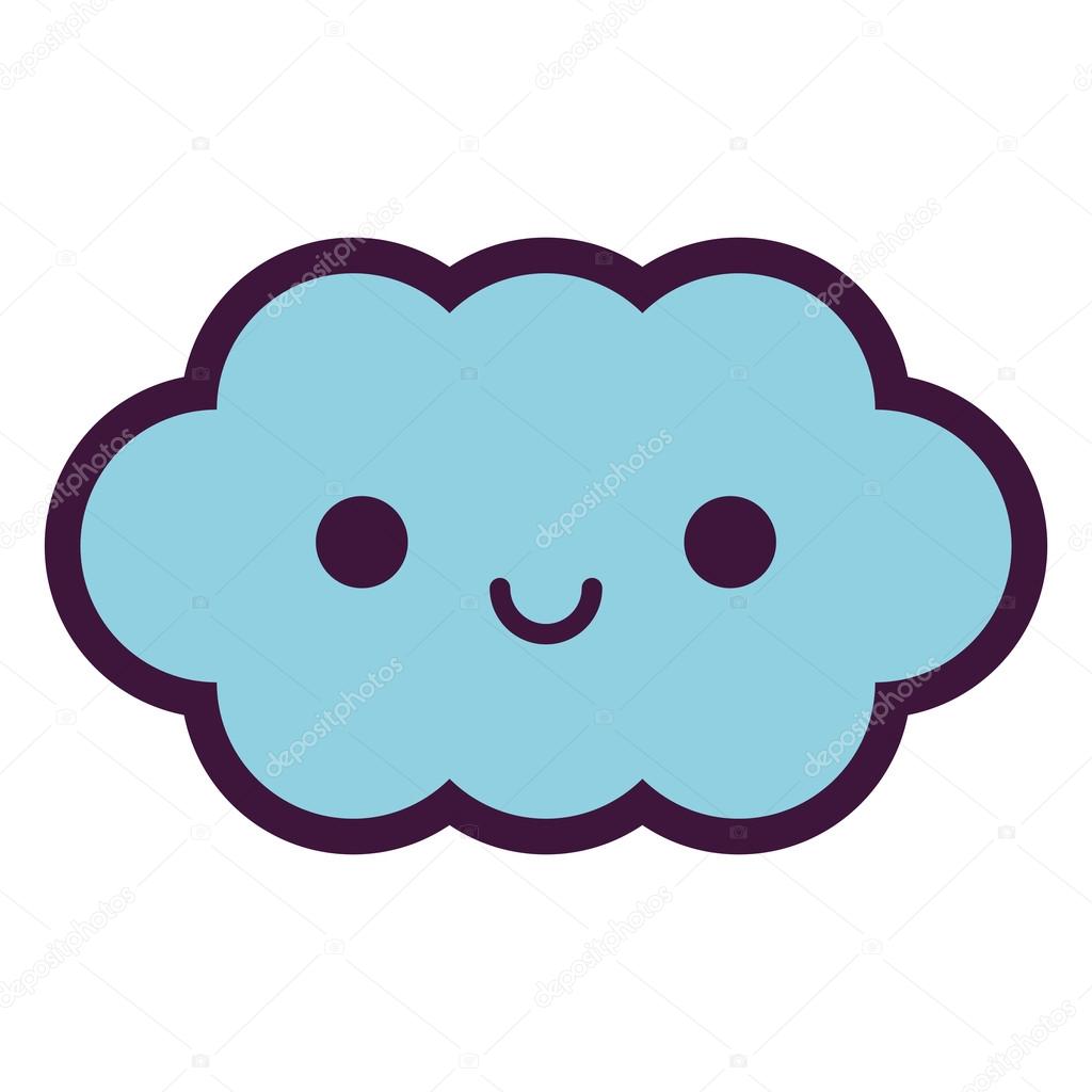 Cute Happy Cloud Isolated On White Background Stock Vector Image by ©Aratehortua #117512188 Cute Happy Cloud Isolated On White Background Stock Vector Image by ©Aratehortua #117512188
