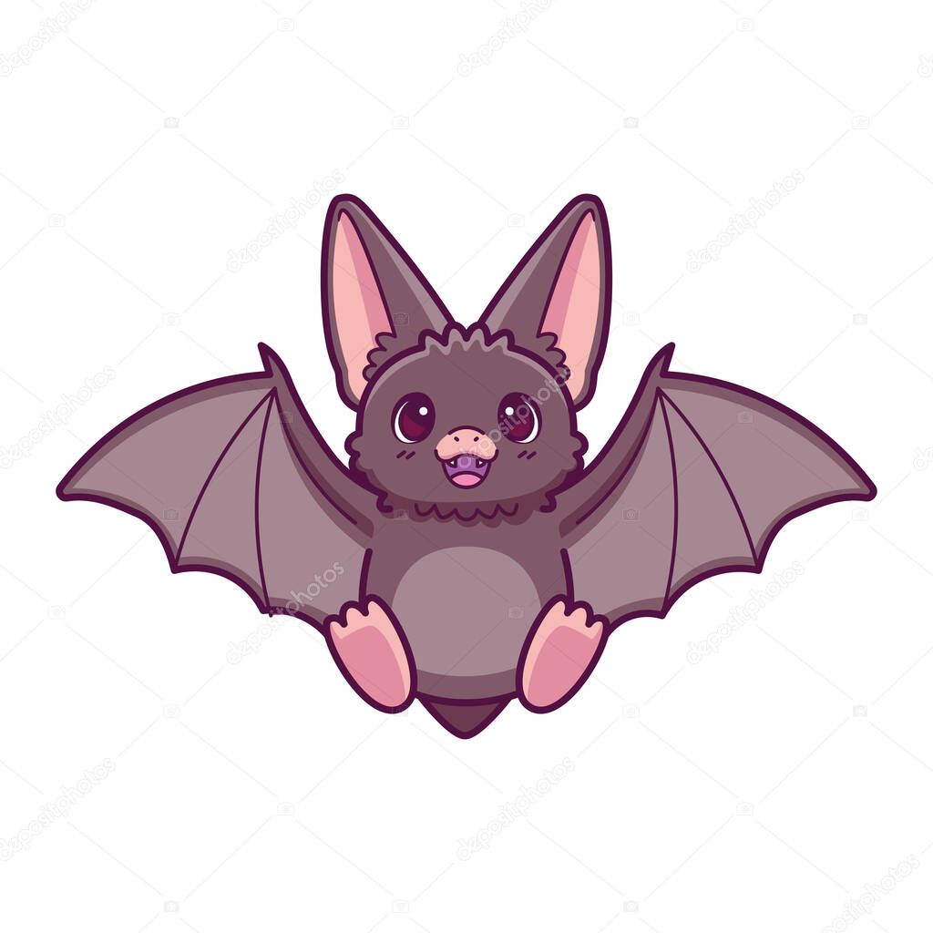 Isolated bat cartoon