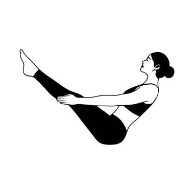 Yoga yapan bir kadın.