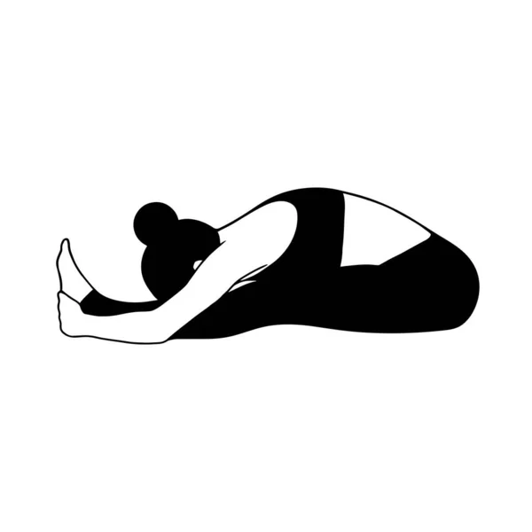 Vrouw doet yoga oefeningen — Stockvector