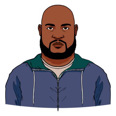 İzole edilmiş Afro-Amerikan adam.