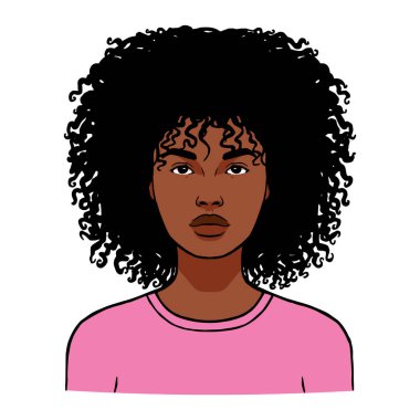 İzole edilmiş Afro-Amerikan kadın.