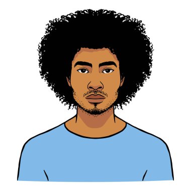 İzole edilmiş Afro-Amerikan adam.