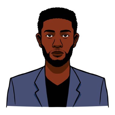 İzole edilmiş Afro-Amerikan adam.