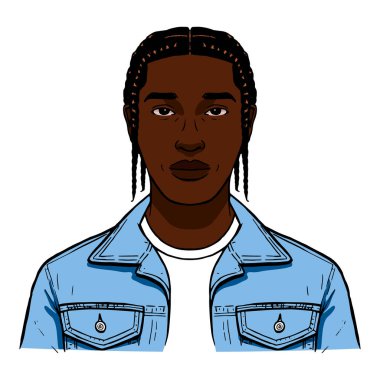 İzole edilmiş Afro-Amerikan adam.