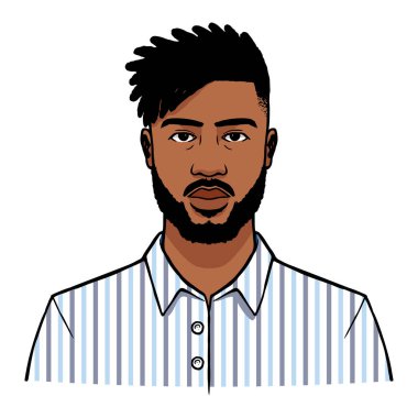 İzole edilmiş Afro-Amerikan adam.