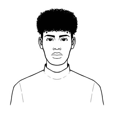 İzole edilmiş Afro-Amerikan adam.