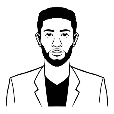 İzole edilmiş Afro-Amerikan adam.