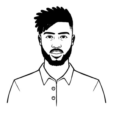 İzole edilmiş Afro-Amerikan adam.