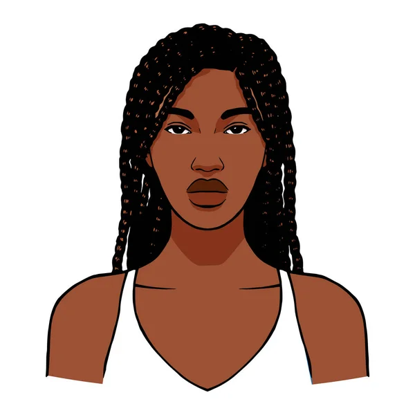 Isolerad afro amerikansk kvinna — Stock vektor