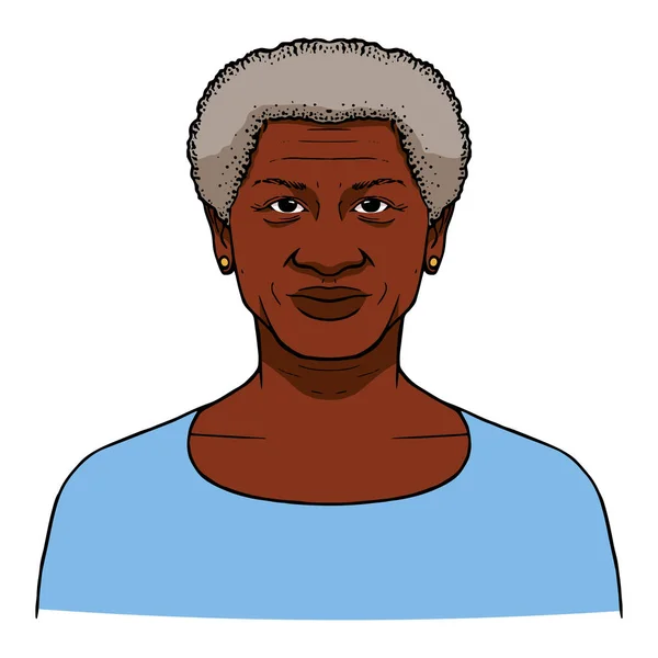 Isolated afro american woman — Stock Vector