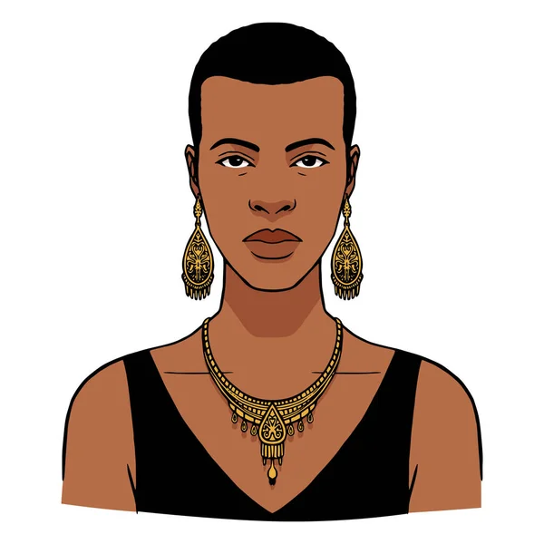 Isolierte afroamerikanische Frau — Stockvektor