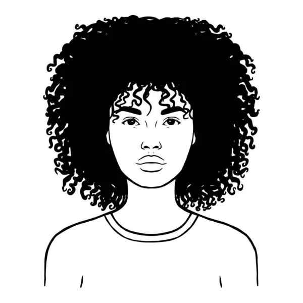 Geïsoleerde afro-Amerikaanse vrouw — Stockvector