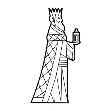 Lekelenmiş camda izole edilmiş sihirli kral.