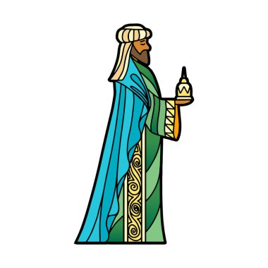 Lekelenmiş camda izole edilmiş sihirli kral.