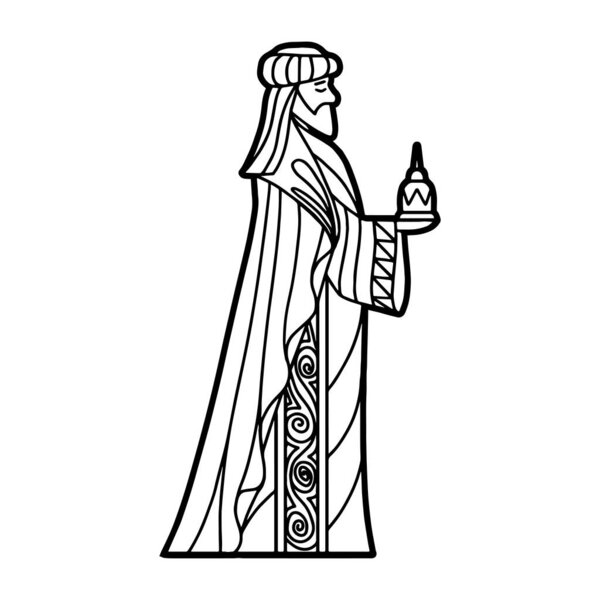 Изолированный король магии в витраже