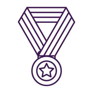 İzole edilmiş altın madalya ikonu