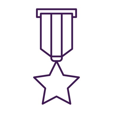 İzole edilmiş altın madalya ikonu