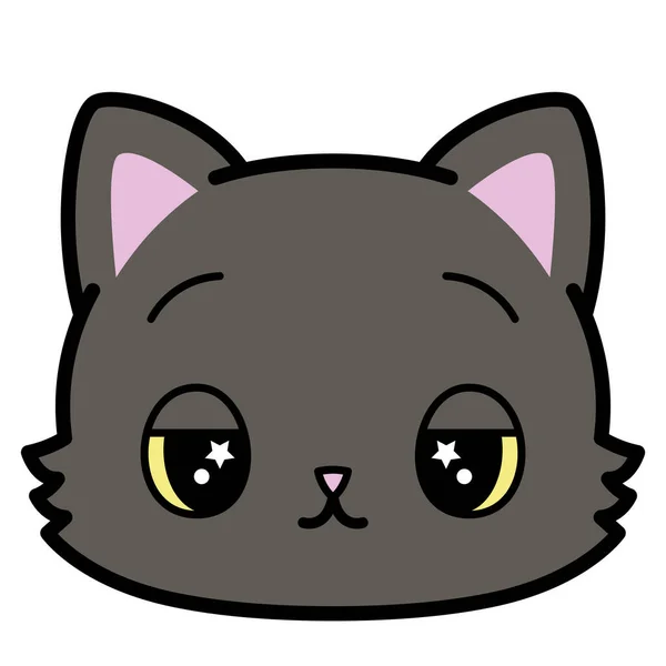 Geïsoleerd schattig verdrietig kat emoji — Stockvector