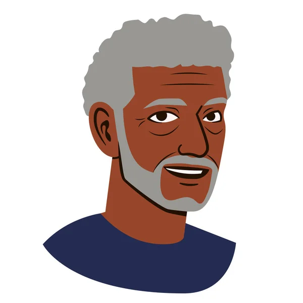Ізольований аватар афроамериканського чоловіка — стоковий вектор