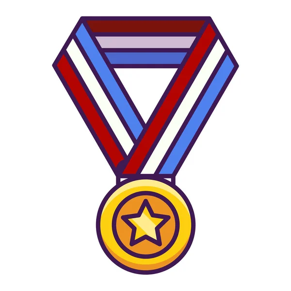 Isolée icône médaille d'or Première place — Image vectorielle