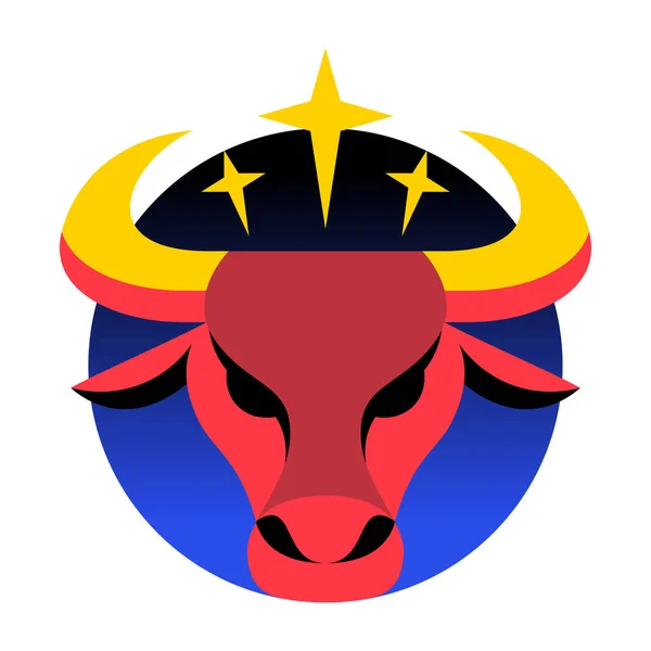 Izolowany symbol Taurus Zachodnie znaki zodiaku — Wektor stockowy