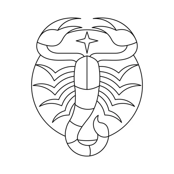Isolerad skorpion symbol Western zodiac tecken — Stock vektor