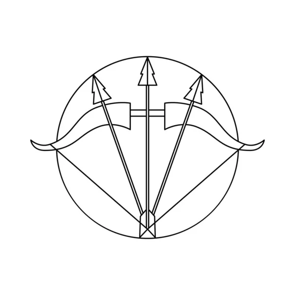 孤立的射手座象征西方黄道带星座 — 图库矢量图片