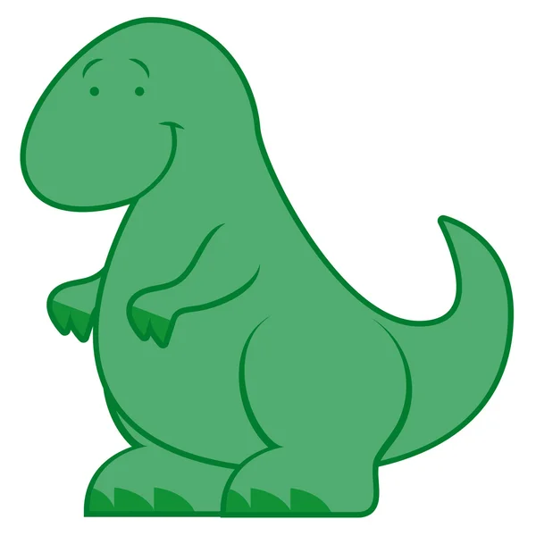 Cute Cartoon Dinosaur geïsoleerd op witte achtergrond — Stockvector