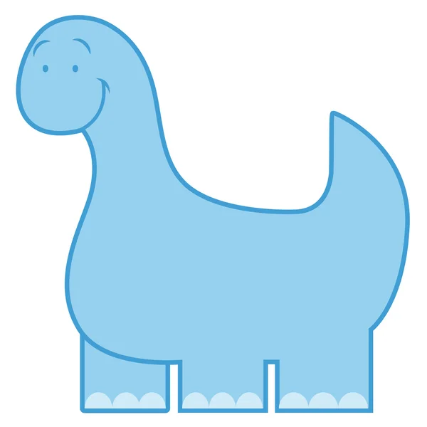 Cute Cartoon Dinosaur geïsoleerd op witte achtergrond — Stockvector