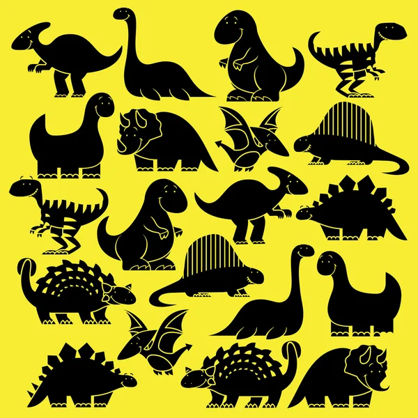 Set Of Different Cute Cartoon Dinosaurs Royalty Free Stock Illustrations