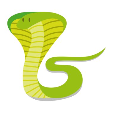 Boş arka plan üzerinde izole karikatür Cobra