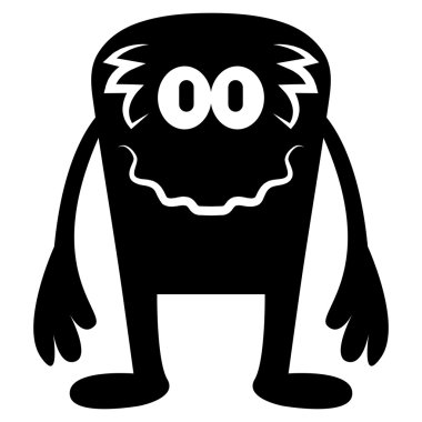 İzole karikatür komik canavar simge karakter