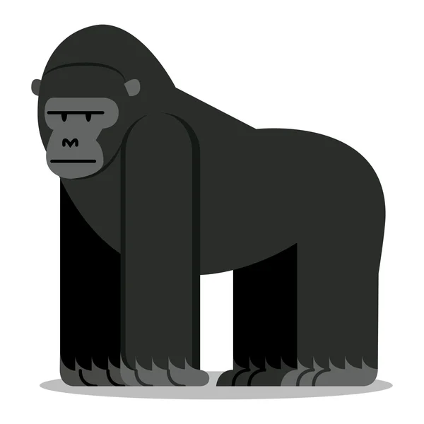 Caricature Gorilla isolé sur fond blanc — Image vectorielle