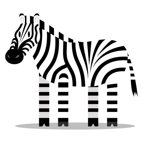Zebra kreskówka na białym tle puste — Wektor stockowy