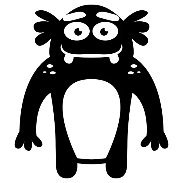 Desenhos animados engraçado monstro ícone personagem isolado — Vetor de Stock