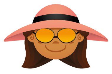 Beyaz arka plan üzerinde izole karikatür yüz