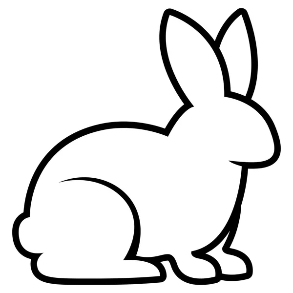 Illustration de lapin stylisé isolé sur fond blanc — Image vectorielle