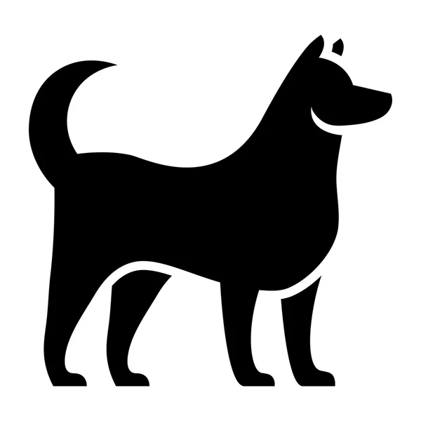 Illustration de chien stylisé isolé sur fond blanc — Image vectorielle