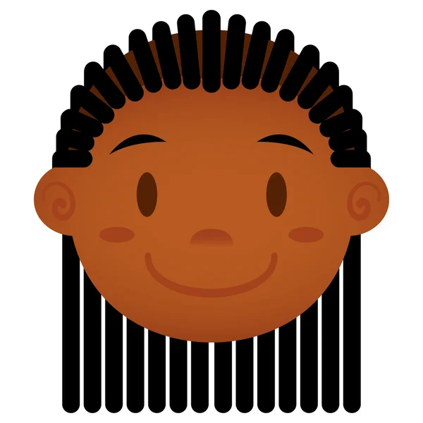 Cartoon Face Isolated On White Background Vector Graphics