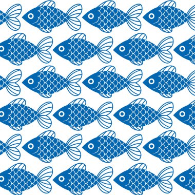 Şık grup mavi balıklar arka plan