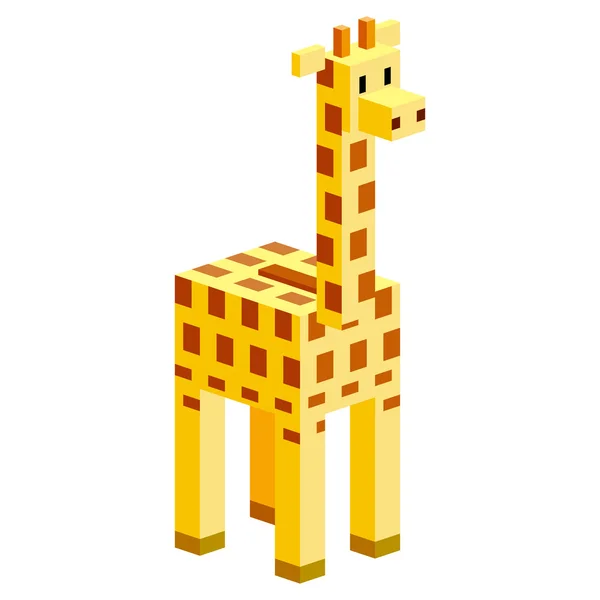 Cartoon Giraffe Isolated On White Background — Stock Vector