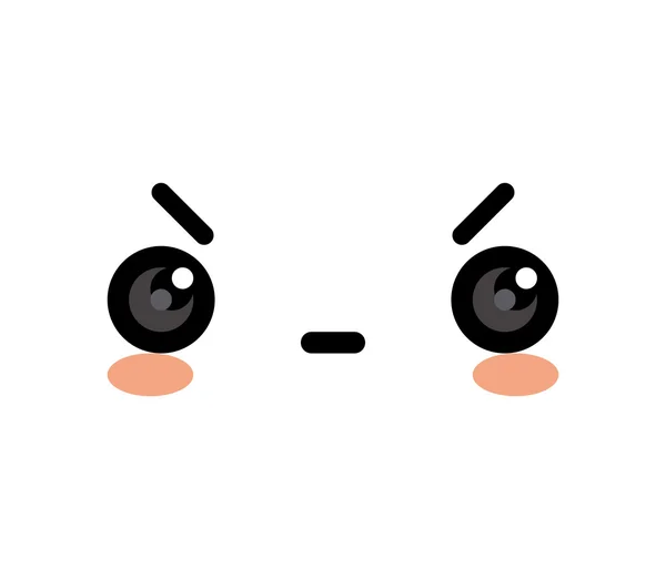 Милий мультфільм Angry Face Ізольовані — стоковий вектор