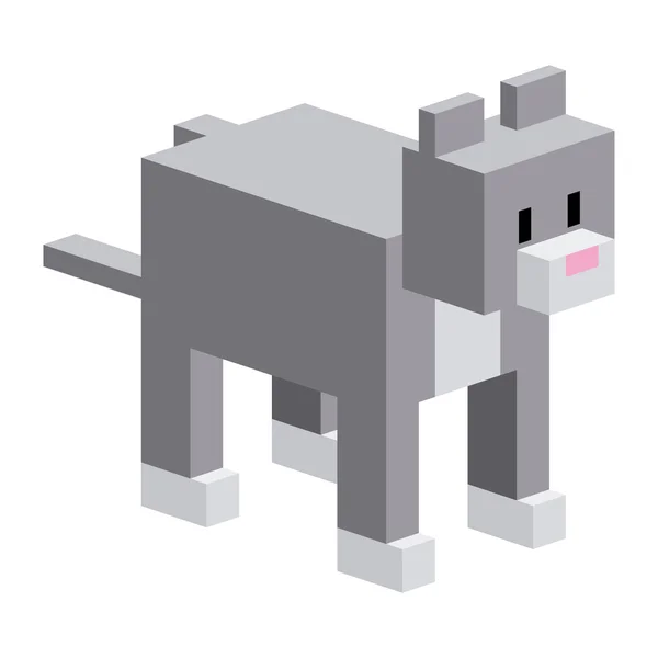 Kreslená kočka izolovaných na bílém pozadí — Stockový vektor