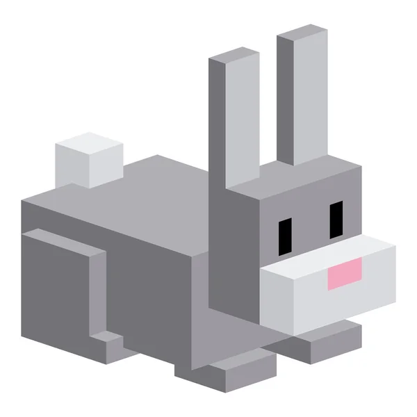 Cartoon Rabbit Isolated On White Background — Stock Vector