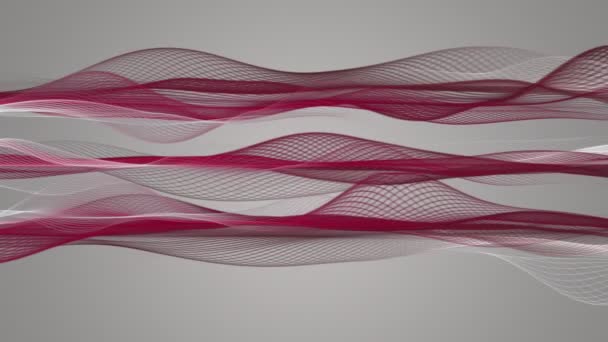 Kraftfull video animation med wave föremål i rörelse, 4096 x 2304 loop 4k — Stockvideo