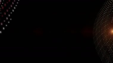 Parçacık şerit nesne ve hareket ışık ile Fütüristik video animasyon, 4096x2304 döngü 4k